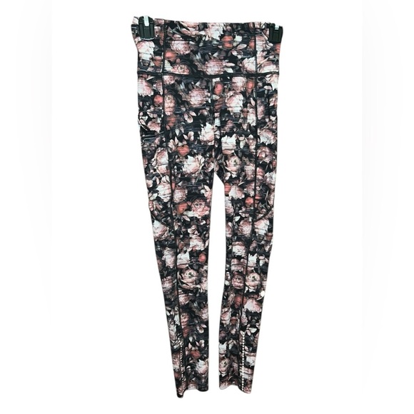 Lululemon Fast and Free 7/8 Tight II Nulux 25” – Peony Multifloral – Size 4 - Picture 2 of 3